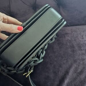Elegant Black Leather Chain Bag